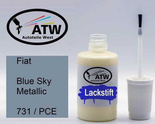 Fiat, Blue Sky Metallic, 731 / PCE: 20ml Lackstift, von ATW Autoteile West.